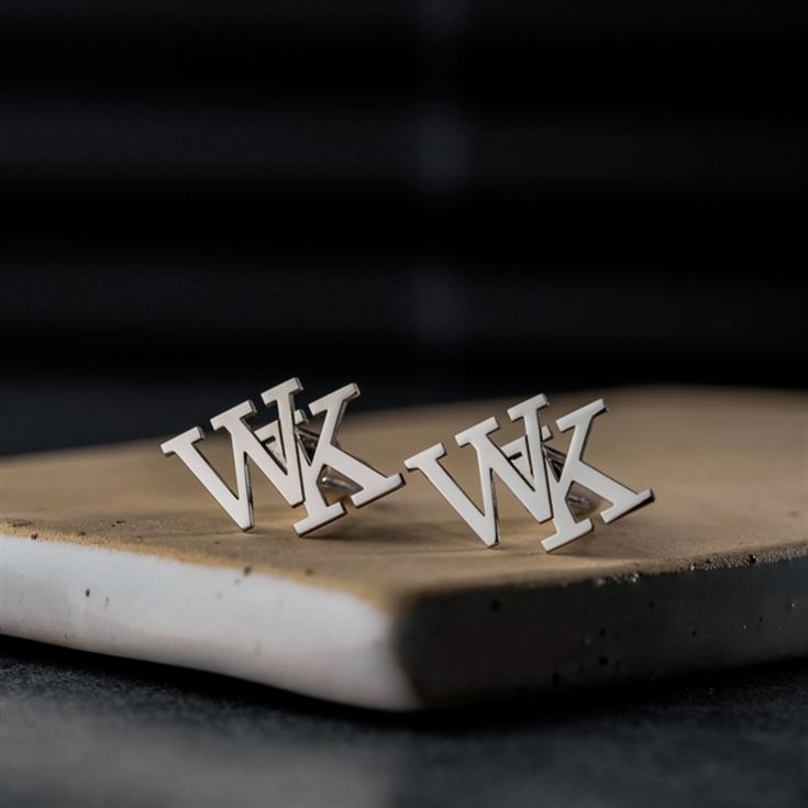 Personalised Sterling Silver Initial Cufflinks product image