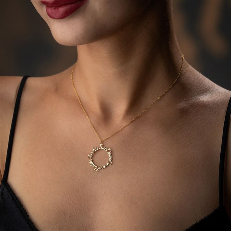 Personalised Circle Family Name Necklace product image