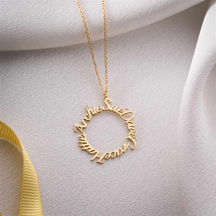 Personalised Circle Family Name Necklace product image