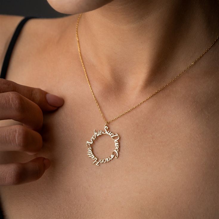 Personalised Circle Family Name Necklace product image