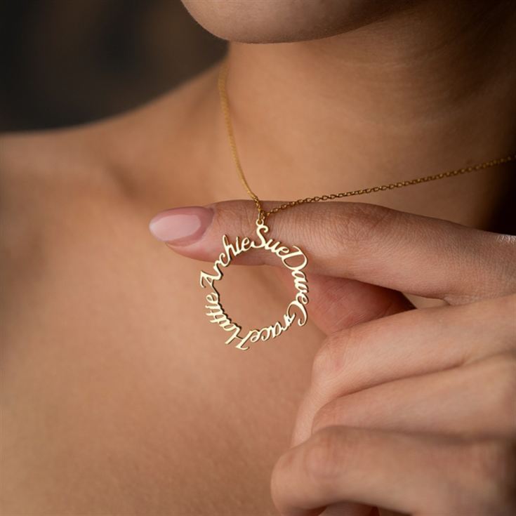 Personalised Circle Family Name Necklace product image
