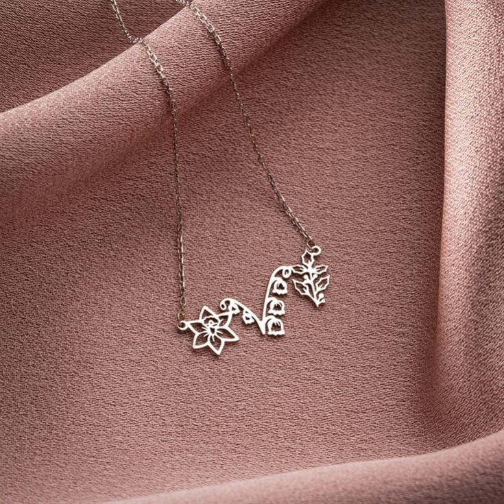 Personalised Birth Flower Family Link Necklace product image