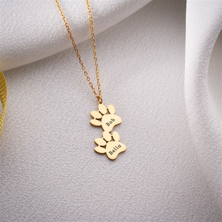 Personalised Dog Paws Necklace with Name product image