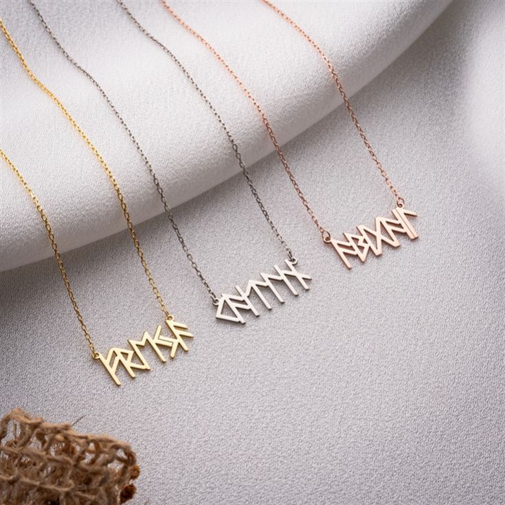 Personalised Viking Name Necklace in Sterling Silver product image