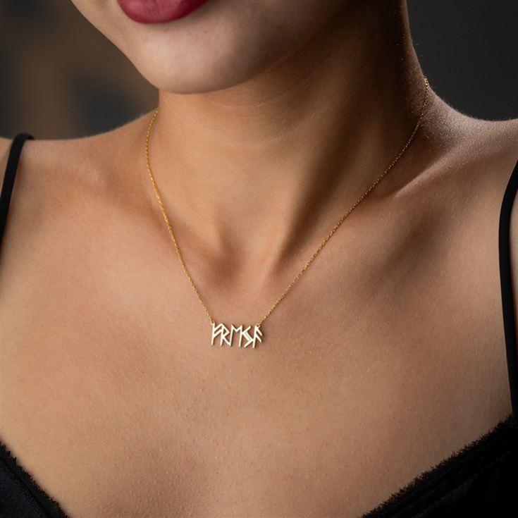 Personalised Viking Name Necklace in Sterling Silver product image