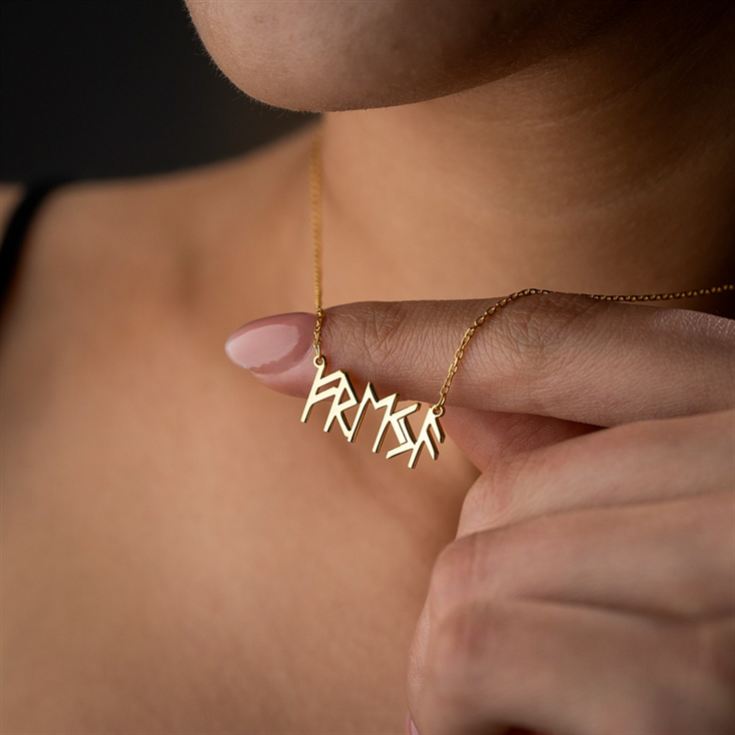 Personalised Viking Name Necklace in Sterling Silver product image