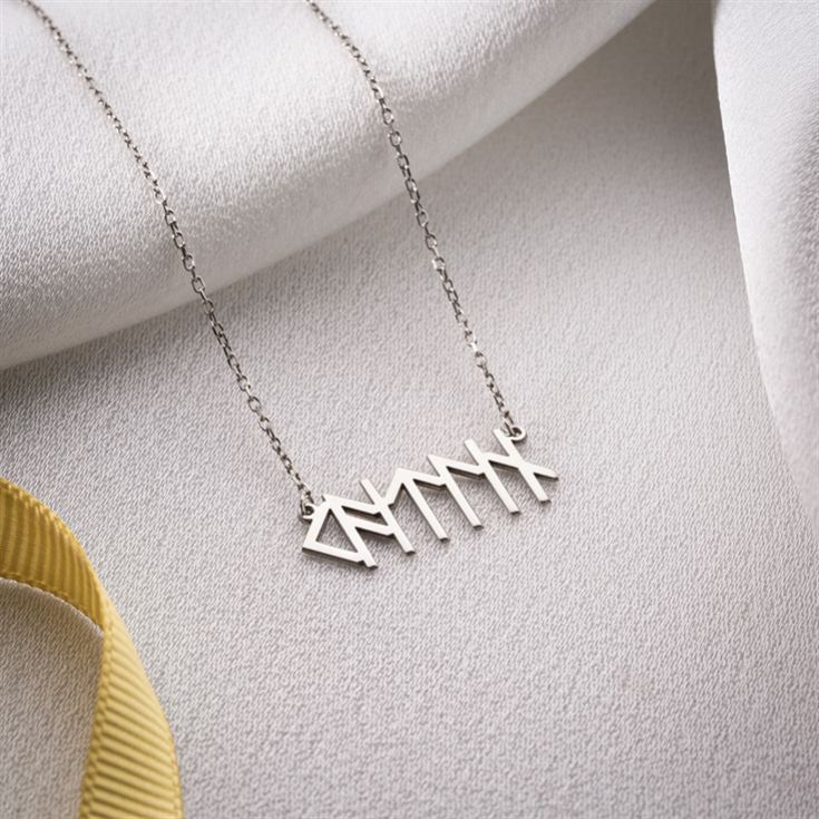 Personalised Viking Name Necklace in Sterling Silver product image