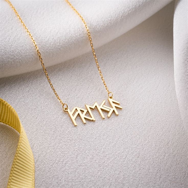 Personalised Viking Name Necklace in Sterling Silver product image