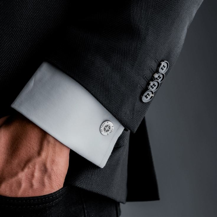 Personalised Sterling Silver Coordinates Cufflinks product image