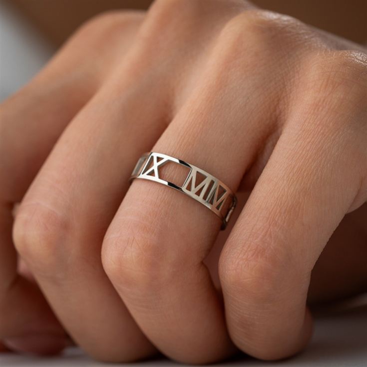 Personalised Roman Numeral Ring product image