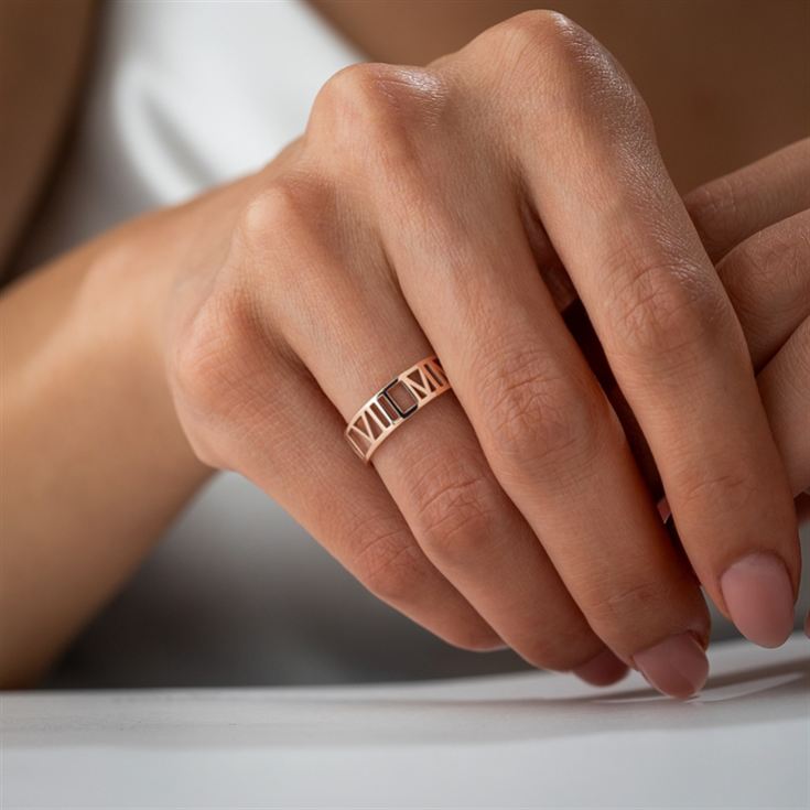 Personalised Roman Numeral Ring product image