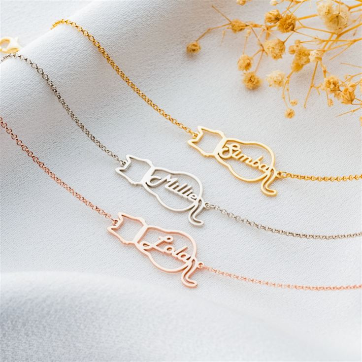 Personalised Cat Bracelet with Name product image