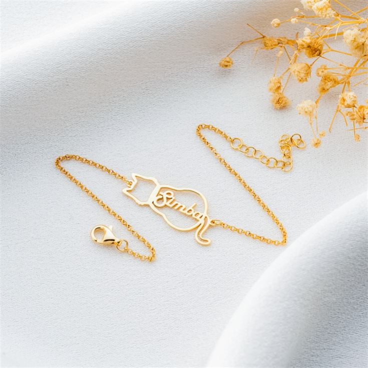 Personalised Cat Bracelet with Name product image