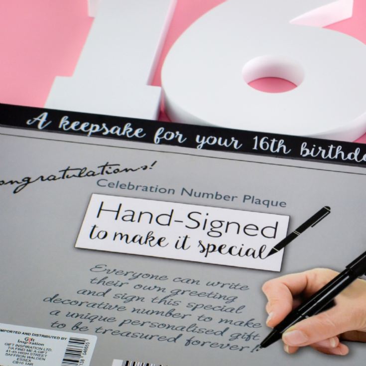 16th Birthday Signature Number product image