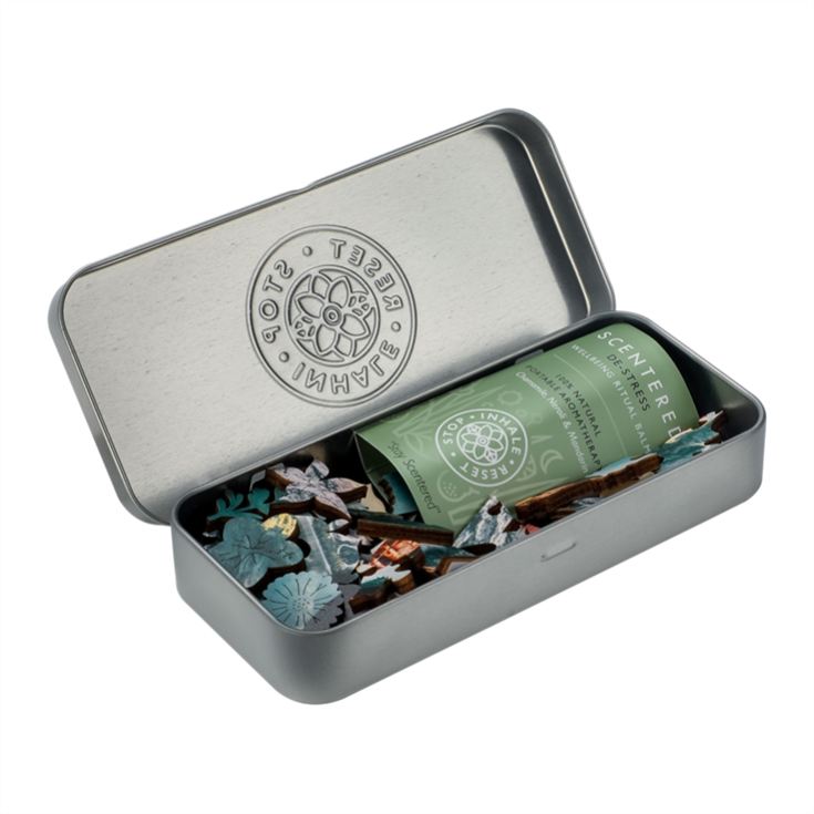 De-Stress Aromatherapy Balm & Change of Pace Jigsaw Gift Tin product image