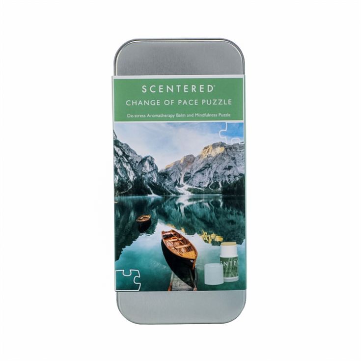 De-Stress Aromatherapy Balm & Change of Pace Jigsaw Gift Tin product image