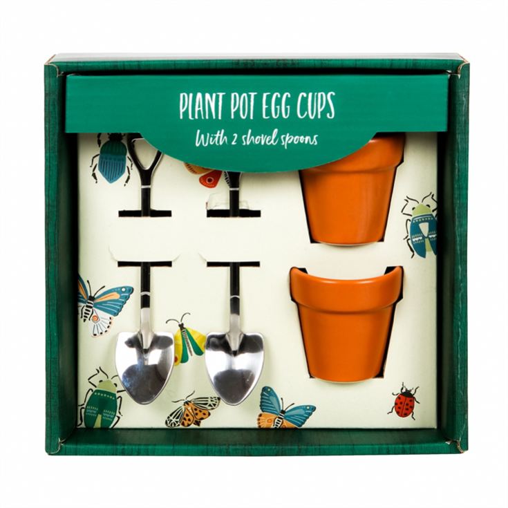 Plant Pot Egg Cup Set with Shovel Spoons product image