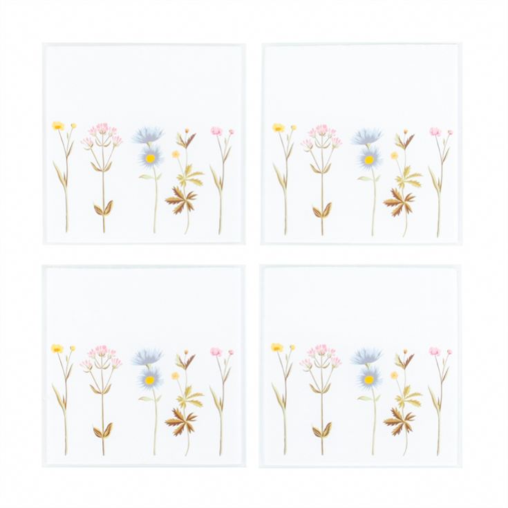 Floral Glass Coaster Set product image