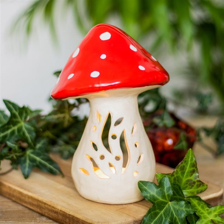 Ceramic Mushroom Tealight Candle Holder product image