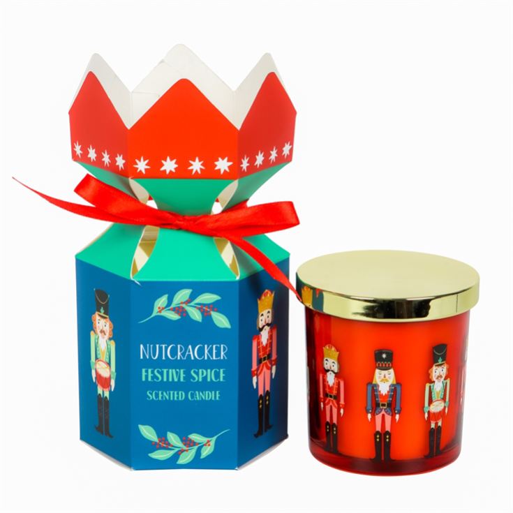 Nutcracker Festive Spice Scented Glass Candle product image