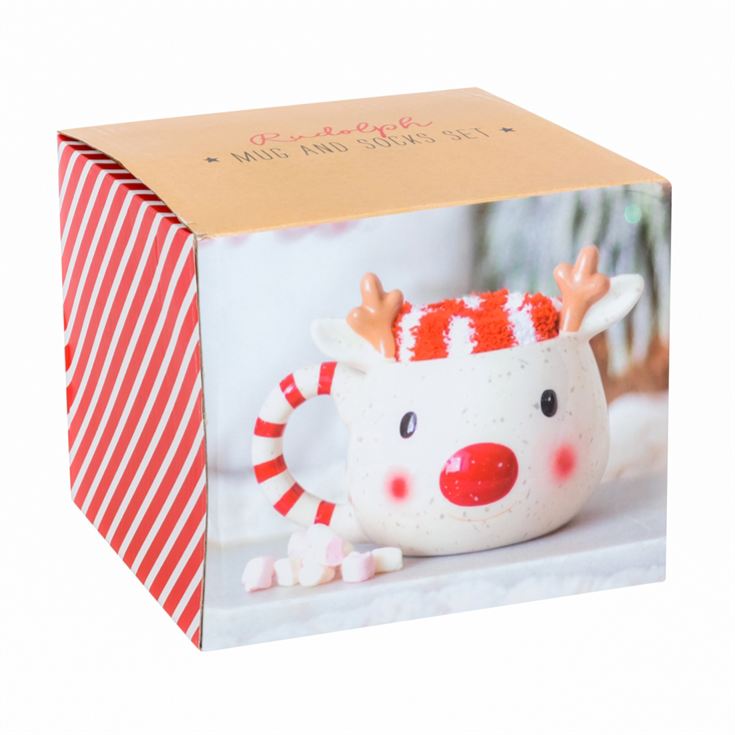 Rudolph Reindeer Mug and Socks Set product image