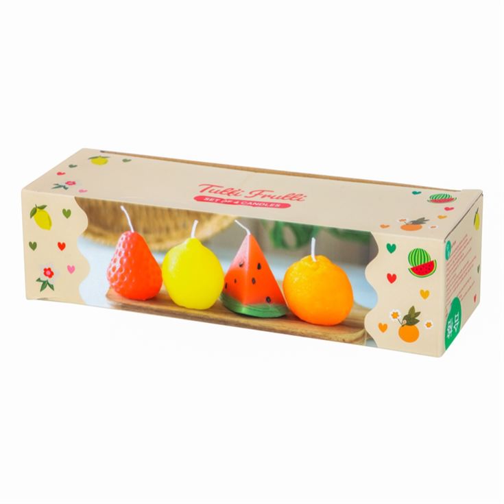 Set of 4 Fruit Shaped Candles product image
