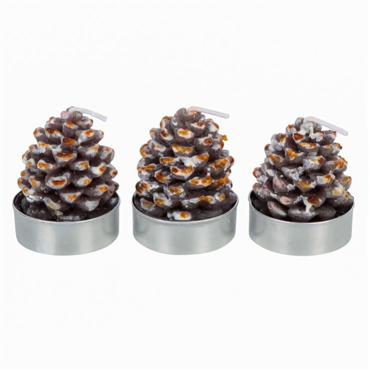 Set of 6 Pinecone Tealight Candles product image