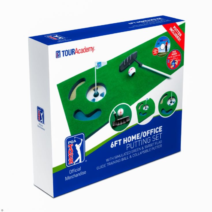 PGA Tour 6ft Home & Office Putting Mat with Collapsible Putter product image