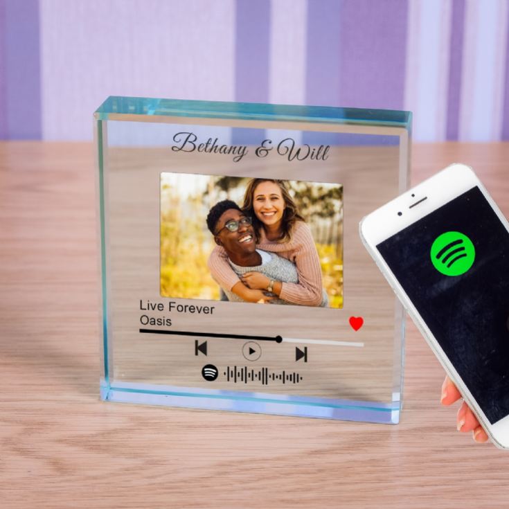 Personalised Our Song Photo Upload Glass Token product image
