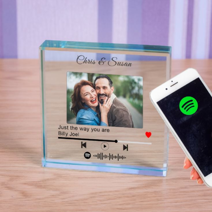Personalised Our Song Photo Upload Glass Token product image