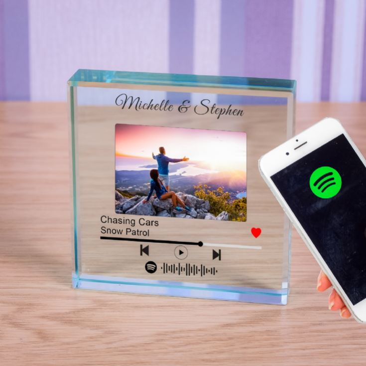 Personalised Our Song Photo Upload Glass Token product image