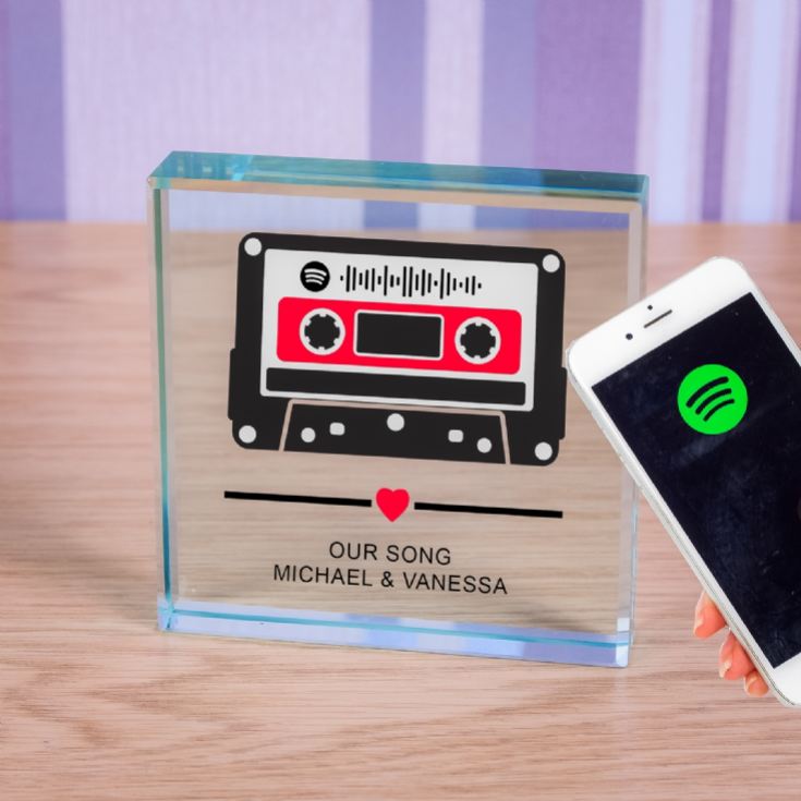 Personalised Our Song Retro Tape Glass Token product image