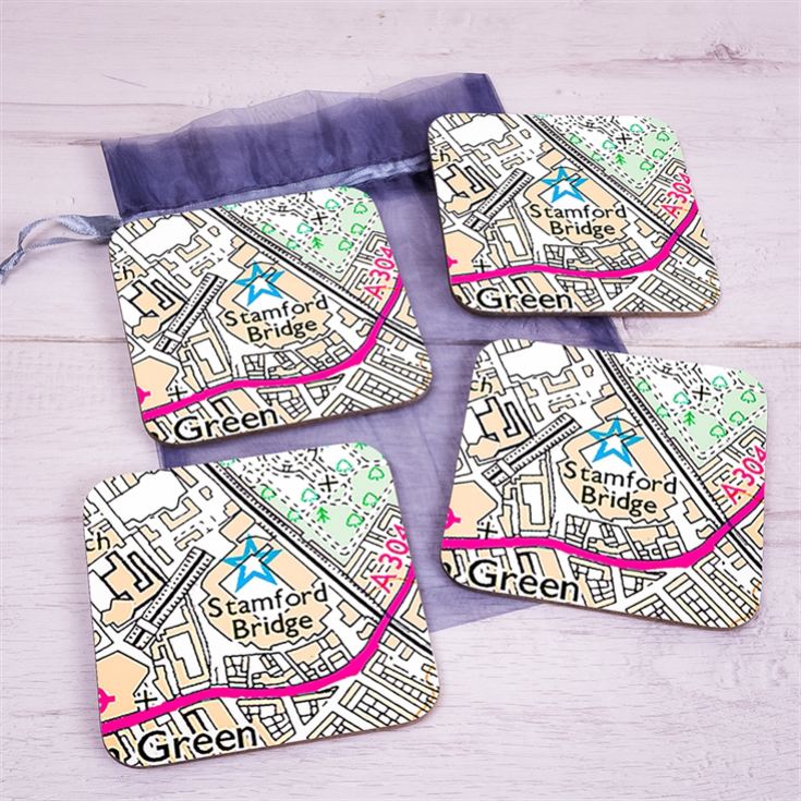 Set of 4 Football Ground Location Coasters product image