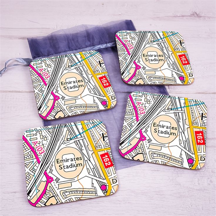 Set of 4 Football Ground Location Coasters product image