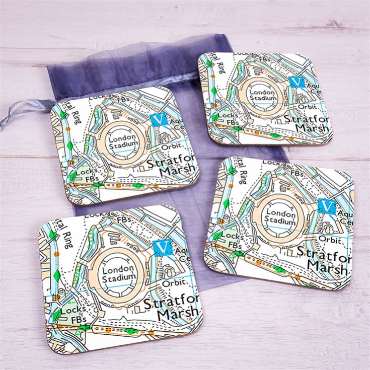 Set of 4 Football Ground Location Coasters product image