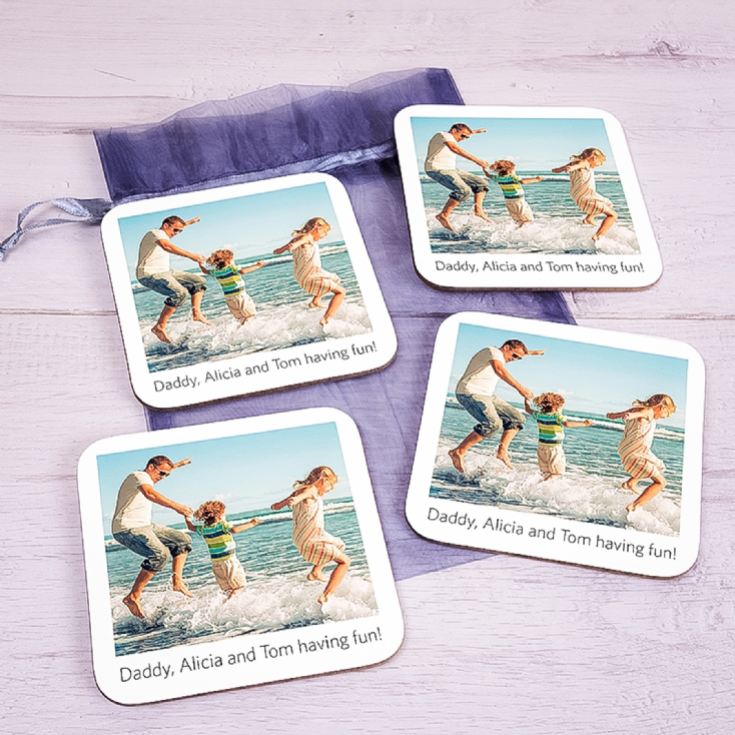 Personalised Retro Photo Upload Set of 4 Coasters product image
