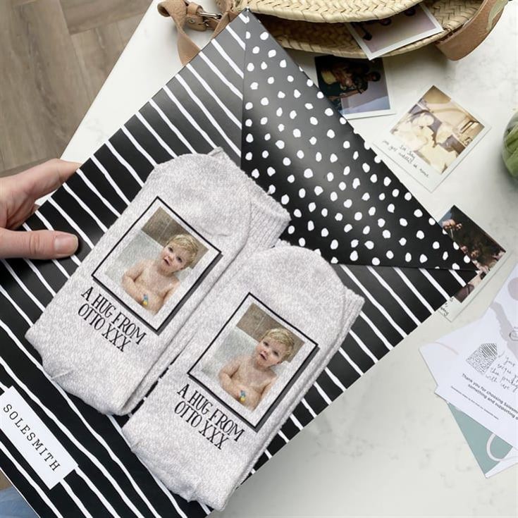 Personalised Women's Letterbox Photo Socks product image