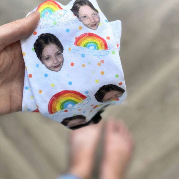 Personalised Rainbow Photo Socks product image