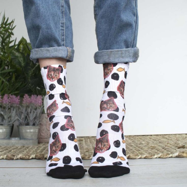 Personalised Cat Photo Socks product image
