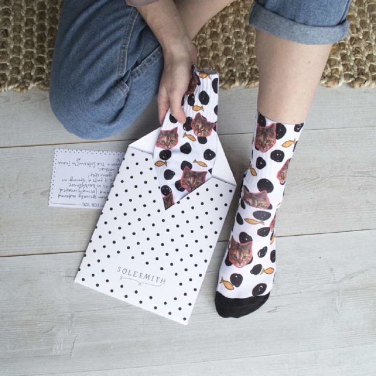 Personalised Cat Photo Socks product image