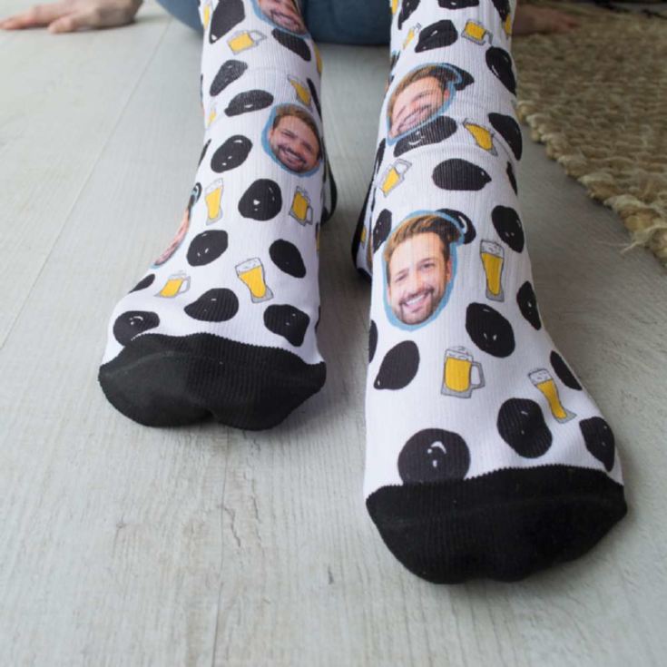 Personalised Beer Photo Socks product image