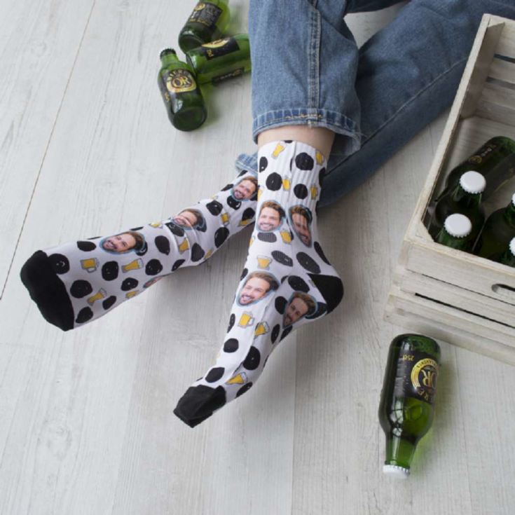 Personalised Beer Photo Socks product image