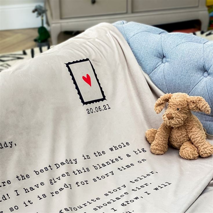 A Letter to Daddy Personalised Blanket product image