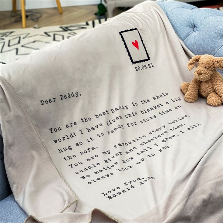 A Letter to Daddy Personalised Blanket product image