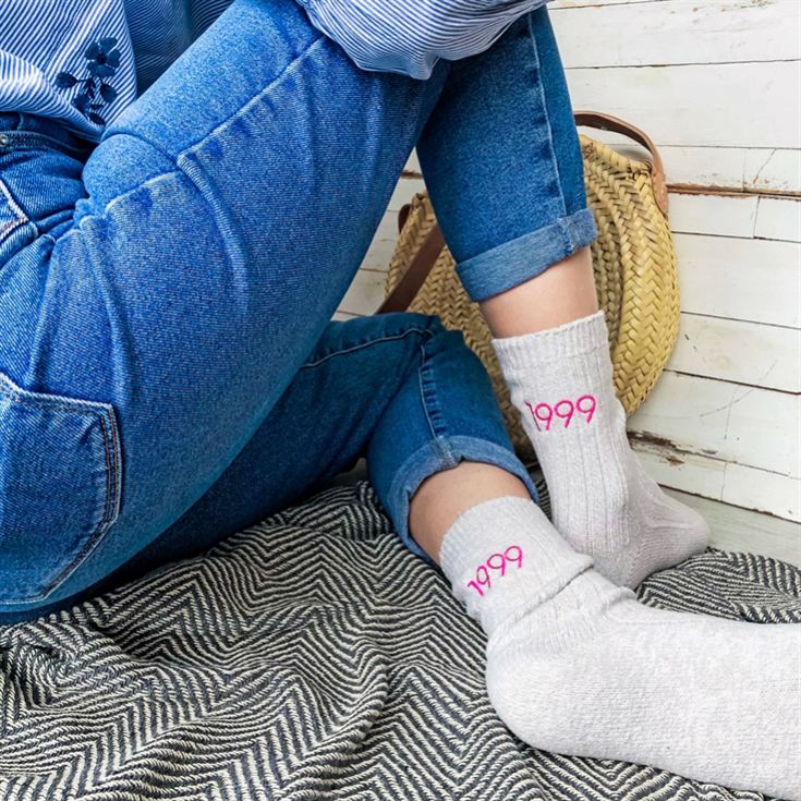 Personalised Birth Year Embroidered Snug Socks product image