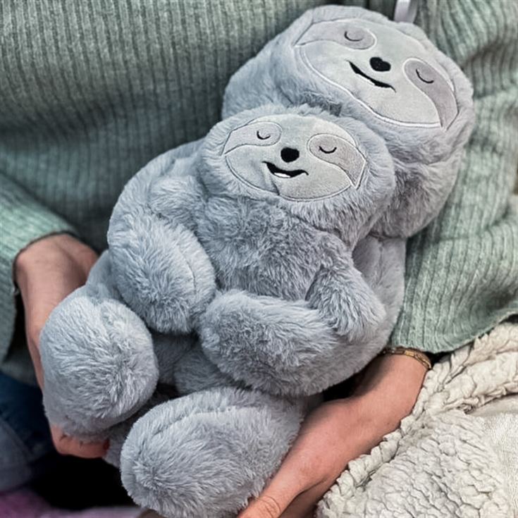 Mummy and Me Cuddle Sloth Hot Water Bottle product image