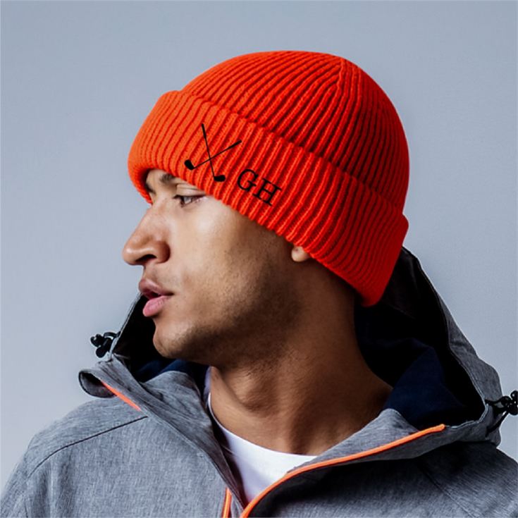 Personalised Initials Golf Beanie Hat product image