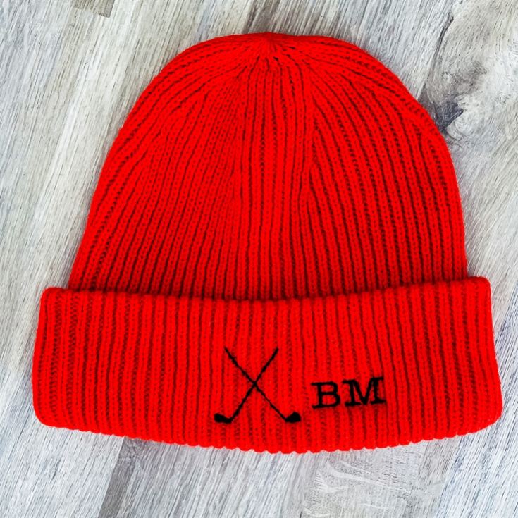 Personalised Initials Golf Beanie Hat product image
