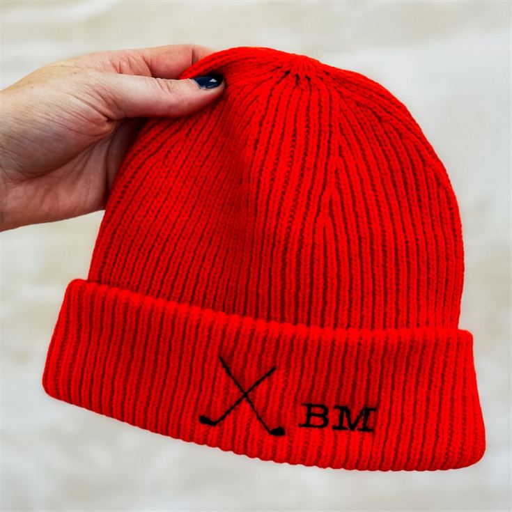 Personalised Initials Golf Beanie Hat product image