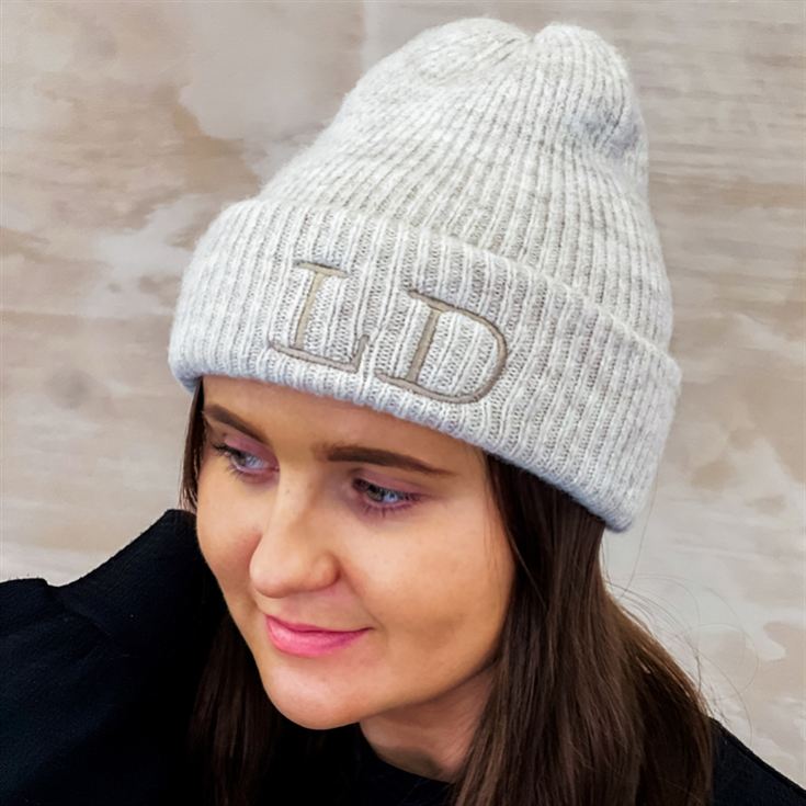 Personalised Initials Super Soft Beanie Hat product image